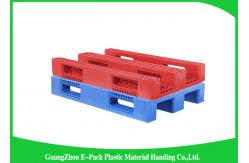 China Double Sides 4 - Way Stackable Plastic Pallets , Plastic Skids Pallets 1200 X 1000mm supplier