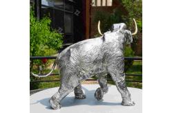 China Electrolysis Effect Stainless Steel Howling Elephant Sculpture for collection supplier
