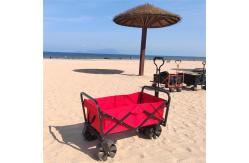 China Roll Container All Terrain Wheel Camping Beach Collapsible Wagon Folding Cart supplier