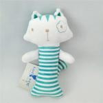 2023 Newest Skin-Friendly Super Soft Lovely Newborn Gift Comforter Rattle Toy  Plush Cat Rattle for sale