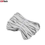 1cm Polyester Silver Reflective Piping With Cotton Rope Sew On Strip