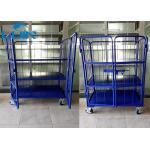 Metal Collapsible Trolleys With Wheels , Two Front Door Logistics Vertical Trolley for sale