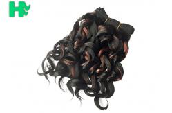China Short 8 Black Synthetic Hair Extensions Highlight With High Temperature Fiber supplier