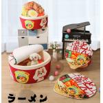 Japanese-Style Anxiety Ramen Bowl Cat Bed For Indoor Dogs Washable for sale