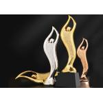 Epoxy Resin Trophies And Awards Gold / Silver / Copper Plated Type Optional for sale