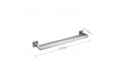 China OEM Chrome 24 Inch Towel Bar Square SUS304 Heavy Double Bar Towel Rack supplier