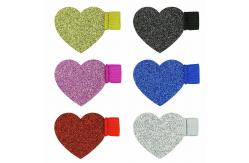 China Elastic Designed Self Adhesive Pen Loop , Unusual Stationery Items Bling Heart Shape supplier
