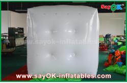 China Advertising White Green Inflatable Balloon / Cube Helium Balloon With Logo Print supplier