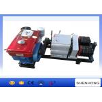 Diesel Engine Pole Setting Double Capstan Winch 5 Ton 230mm Bottom Diameter for sale