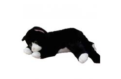 China 40CM Black And White Cat Stuffed Animal 100% Polyester Animal Plush Toys supplier