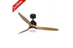 China Wobble Free 3 Solid Wood Blade Ceiling Fan With Remote Control supplier