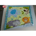 Patterns Animals Personalized Baby Blankets Ashable Velour Baby Quilt Reversible Sherpa Backing for sale