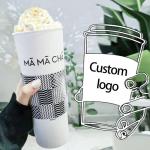 Eco-friendly customized surprise paper cup milk tea coffee mysterious blind box disposable takeaway cup for sale