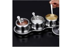 China Seasoning Condiment Stainless Steel Spice Jars Canisters Set supplier