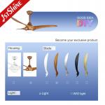 52'' 3 Blade Bladeless Energy Saving Consumption LED Ceiling Fan and Lighting Solution
