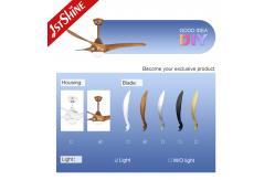 China 52'' 3 Blade Bladeless Energy Saving Consumption LED Ceiling Fan and Lighting Solution supplier