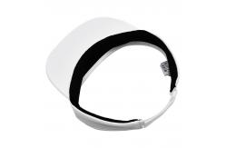 China 1 Inch White Adjustable Sun Visor Cap With Screen Printing Logo supplier