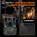 4G Wireless Trail Camera Hidden Camouflage KW897 with Dual Antennas Night Vision 36MP 2K Video for Deer Hunting for sale