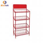 80kgs 1 - 4 Layer ODM Metal Wire Storage Shelves For Kitchen Supermarket for sale