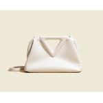 Cowhide Ladies Clutch Bags Inverted Triangle Clip Frame for sale