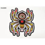 Woven Twill Embroidered Back Patch Bright Colorful In Jacket Coat for sale