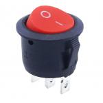 Red Black ON/OFF Round Rocker Toggle Switch 6A/250VAC 10A 125VAC Power switch with Plastic Push Button Switch 2PIN for sale