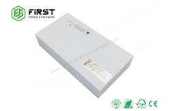 China White Cardboard Rigid High End Gift Boxes Handmade Hot Stamping Logo With Lid supplier