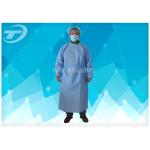 CPE Yellow Disposable Coveralls Waterproof Disposable Gown With Knitted Cuff