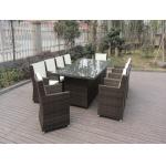 Modern Luxury Wicker Rattan Garden Dining Sets With Aluminum Frame