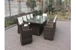 China Modern Luxury Wicker Rattan Garden Dining Sets With Aluminum Frame supplier