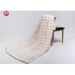 Extra Cozy Faux Rabbit Fur Blanket ,square embossed  Faux Fur Animal plush Couch Blanket for sale