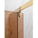 Elegant  Shower Enclosures With Tinted Glass And Golden Aluminium Frame