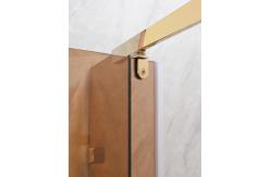 China Elegant  Shower Enclosures With Tinted Glass And Golden Aluminium Frame supplier