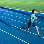 Asphalt Base Eco Sports Flooring Permeable Synthetic Rubber Running Track for sale