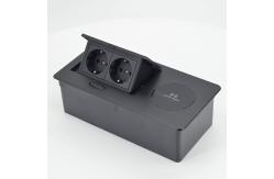 China Wireless Charger Aluminum Conference Office Table Socket Charger supplier