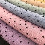 Sustainable 145cm Polyester Crepe De Chine Fabric / Polka Dot Crepe Fabric for sale
