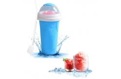 China 350ml Silicone Slushy Maker Cup With Lid And Straw supplier