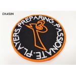 Eco - Friendly 3D Embroidery Patches 4 Diameter For Hats / Bedding for sale