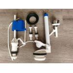 Single Push Button POM Toilet Tank Fittings Embedded Filling Valve + Flapper Flush Valve for sale
