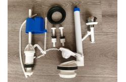 China Single Push Button POM Toilet Tank Fittings Embedded Filling Valve + Flapper Flush Valve supplier