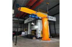 China Customized Electric Pillar Mounted Jib Crane 360 Degrees Rotation With Electric Chain Hoist supplier