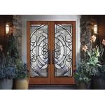 Unique Safety Black Patina Internal Sliding Glass Panels For Living Room / Bedroom for sale