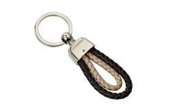 China Weave Knitting Handmade Car Key Holder PU Braided Rope Leather Key Chains supplier