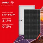 Longi Panel Solar Bifacial 540W 545W 555W 550W Solar Panels For Rooftop Zonnepanelen for sale
