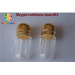 Plastic container capsule sex pill bottle with metal cap wholesale pill bottles capsule shape container for sale
