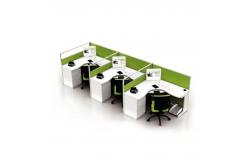China Green Modular 2 4 6 People Office Workstations Desk With Top Cabinet supplier