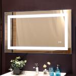 High Output 5050 SMD LEDs Lighting Source Smart Music Loudspeaker LED Bathroom Mirror for sale