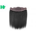 Virgin Brazilian Human Hair Kinky Straight 13*4 Frontal Wefts Lace Hair Closure Ear To Ear for sale