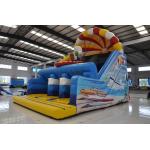 Cute Lovely Bear Inflatable Dry Slide High Durability Fire - Retardant