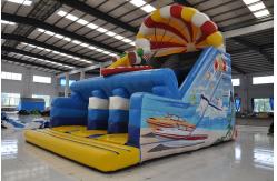 China Cute Lovely Bear Inflatable Dry Slide High Durability Fire - Retardant supplier